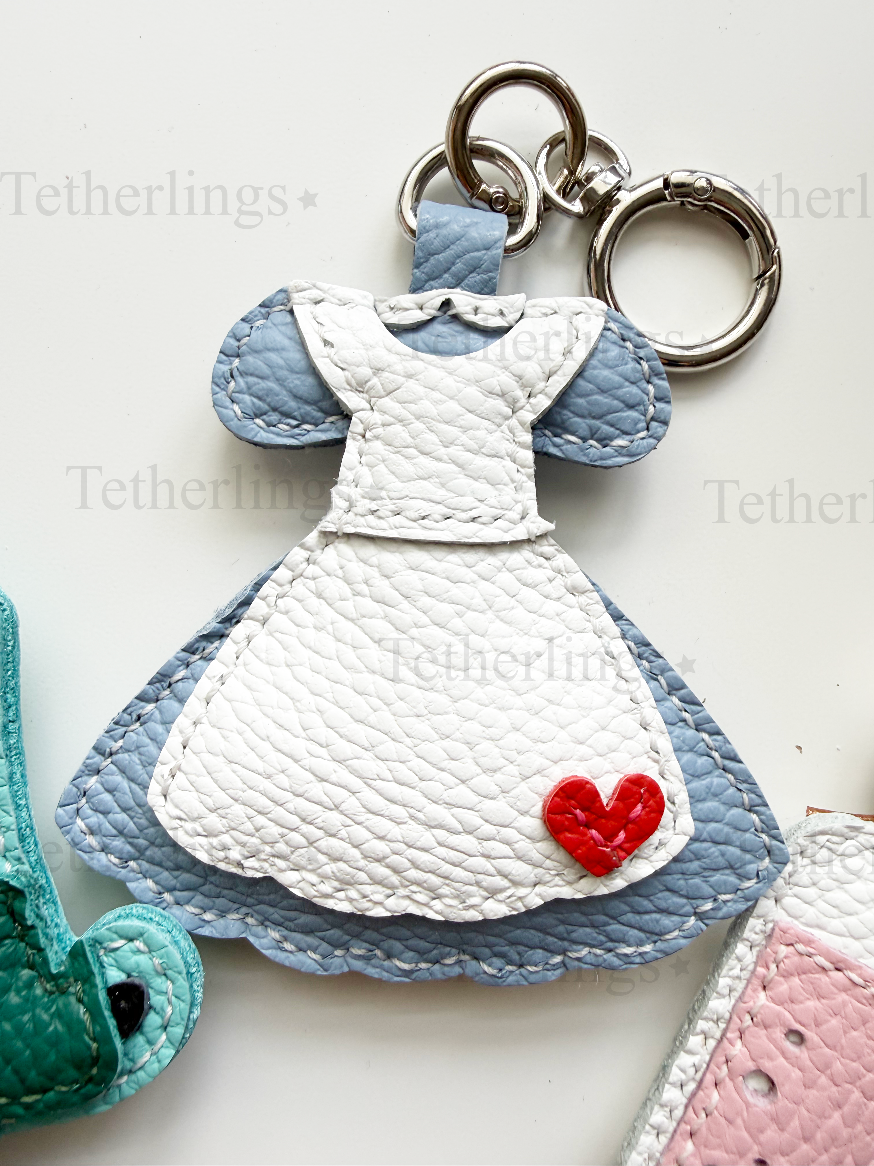 EXCLUSIVE Alice In Wonderland Genuine Leather Charm, Handmade Mad Hatter Drink Me Bottle