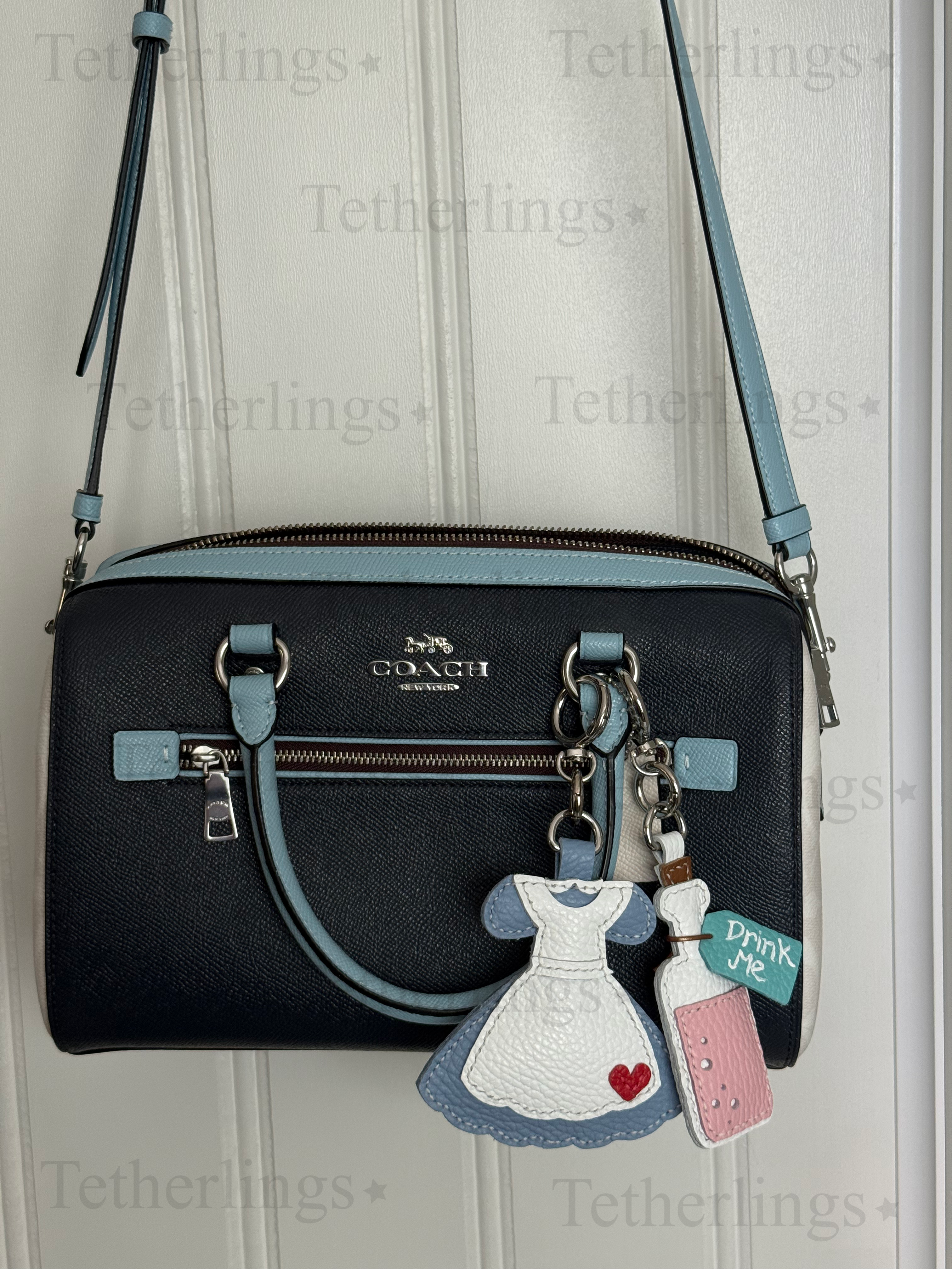 EXCLUSIVE Alice In Wonderland Genuine Leather Charm, Handmade Mad Hatter Drink Me Bottle