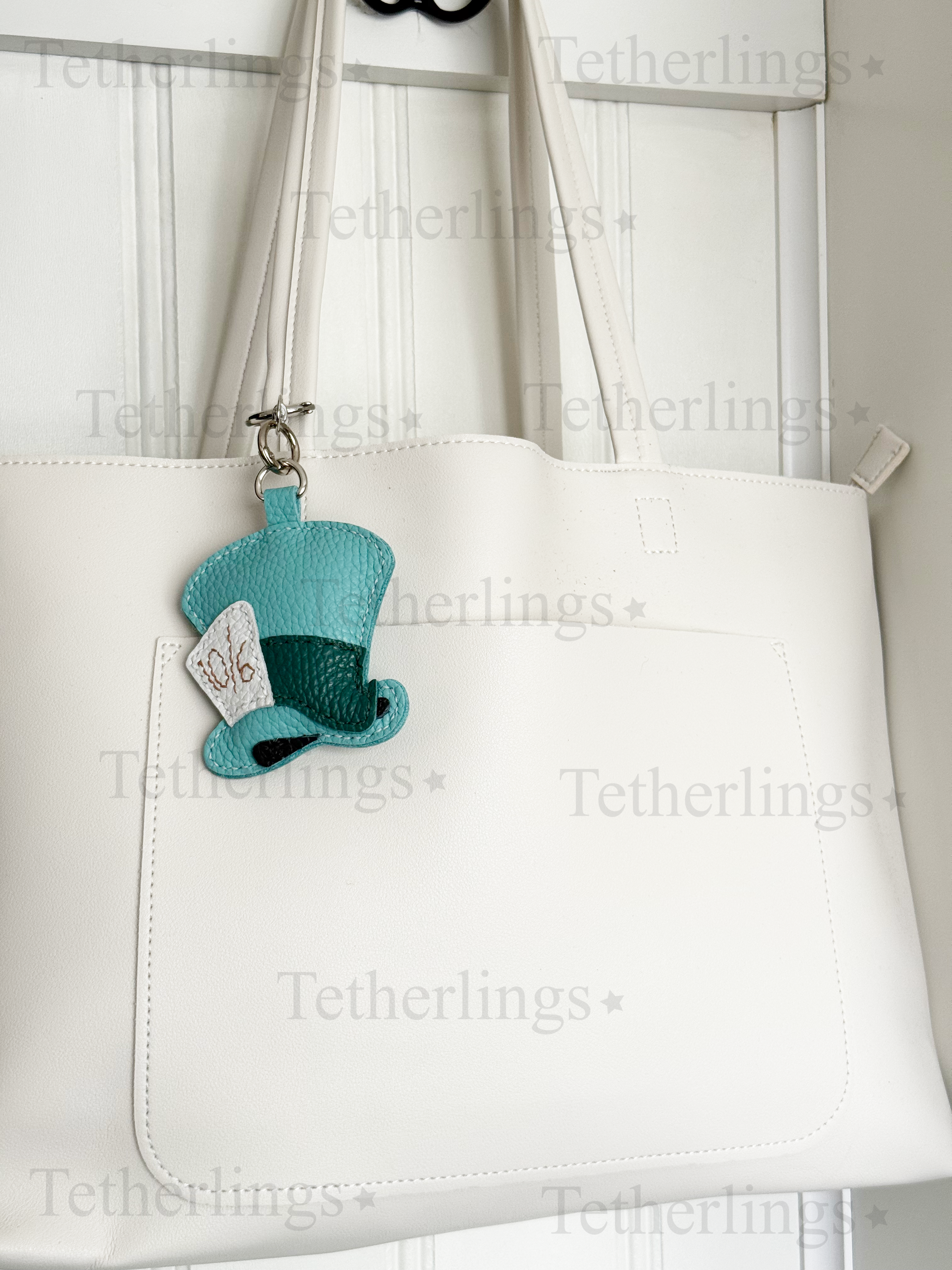 EXCLUSIVE Alice In Wonderland Genuine Leather Charm, Handmade Mad Hatter Drink Me Bottle