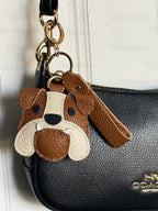 SHIPS QUICK From The US! Bruno the Bulldog Puppy Genuine Leather Charm, Handmade Bag Purse Backpack Key Chain __etsy:7818971879
