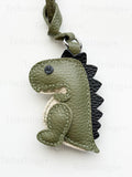 SHIPS QUICK From The US! Dino Genuine Leather Charm, Handmade Bag Purse Backpack Key Chain __etsy:7835549813