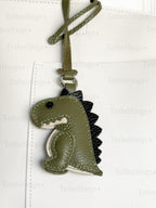 SHIPS QUICK From The US! Dino Genuine Leather Charm, Handmade Bag Purse Backpack Key Chain __etsy:7820827385