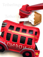 SHIPS QUICK From The US! Double Decker Bus Vegan Leather bag Charm, Handmade London Bag Charm, Leather Handbag Purse Key Chain Travel Europe __etsy:7168336241