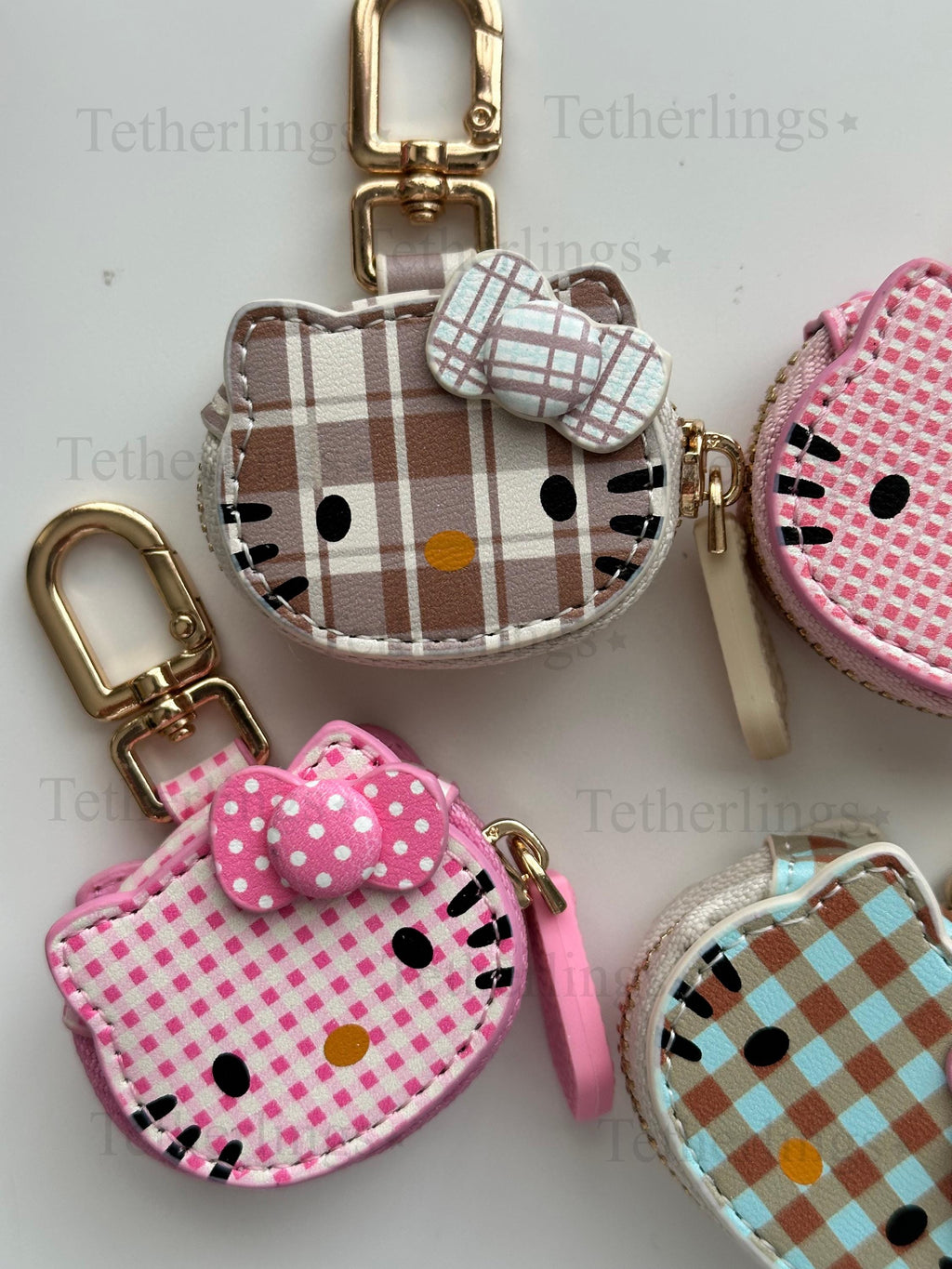 SHIPS QUICK From The US! Kitty Head Vegan Leather zipper Charm, Backpack Bag Charm, Handbag Purse Key Chain Airtag holder Headphone Earbuds __etsy:7358218592