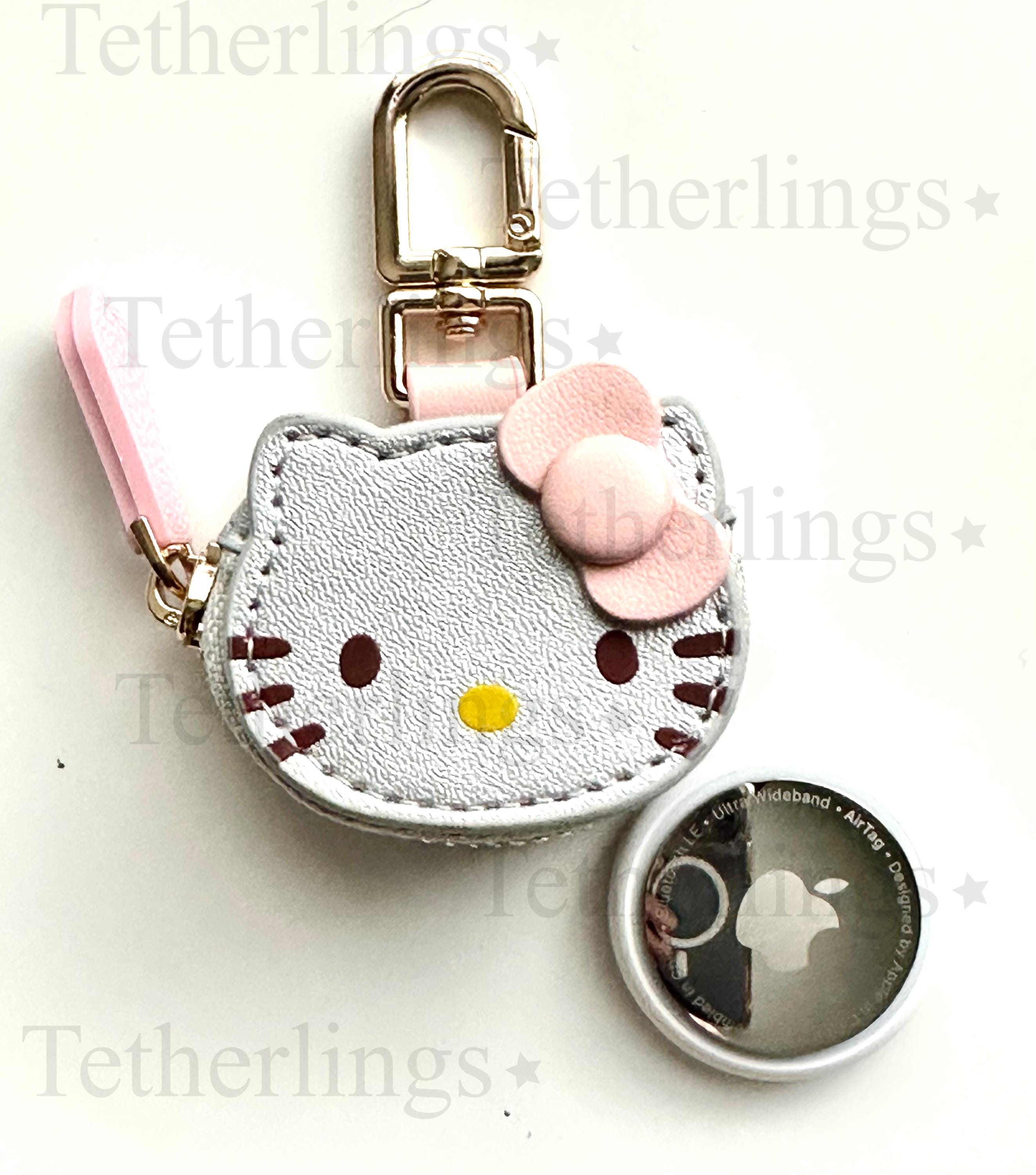 SHIPS QUICK From The US! Kitty Head Vegan Leather zipper Charm, Backpack Bag Charm, Handbag Purse Key Chain Airtag holder Headphone Earbuds __etsy:7123253024