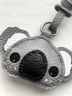 SHIPS QUICK From The US! Koala Bear Genuine Leather Charm, Handmade Bag Purse Backpack Key Chain __etsy:7772872890