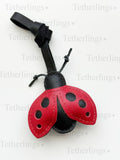 SHIPS QUICK From The US! Ladybug Genuine Leather Charm, Handmade Bag Purse Backpack Key Chain __etsy:7787583502