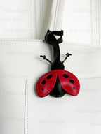 SHIPS QUICK From The US! Ladybug Genuine Leather Charm, Handmade Bag Purse Backpack Key Chain __etsy:7820832815