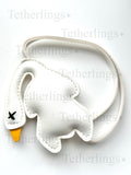 SHIPS QUICK From The US! Roast Duck Vegan Leather bag Charm, Handmade Bag Charm, Leather Handbag Purse Key Chain, Goose Dead Duck __etsy:7168267751