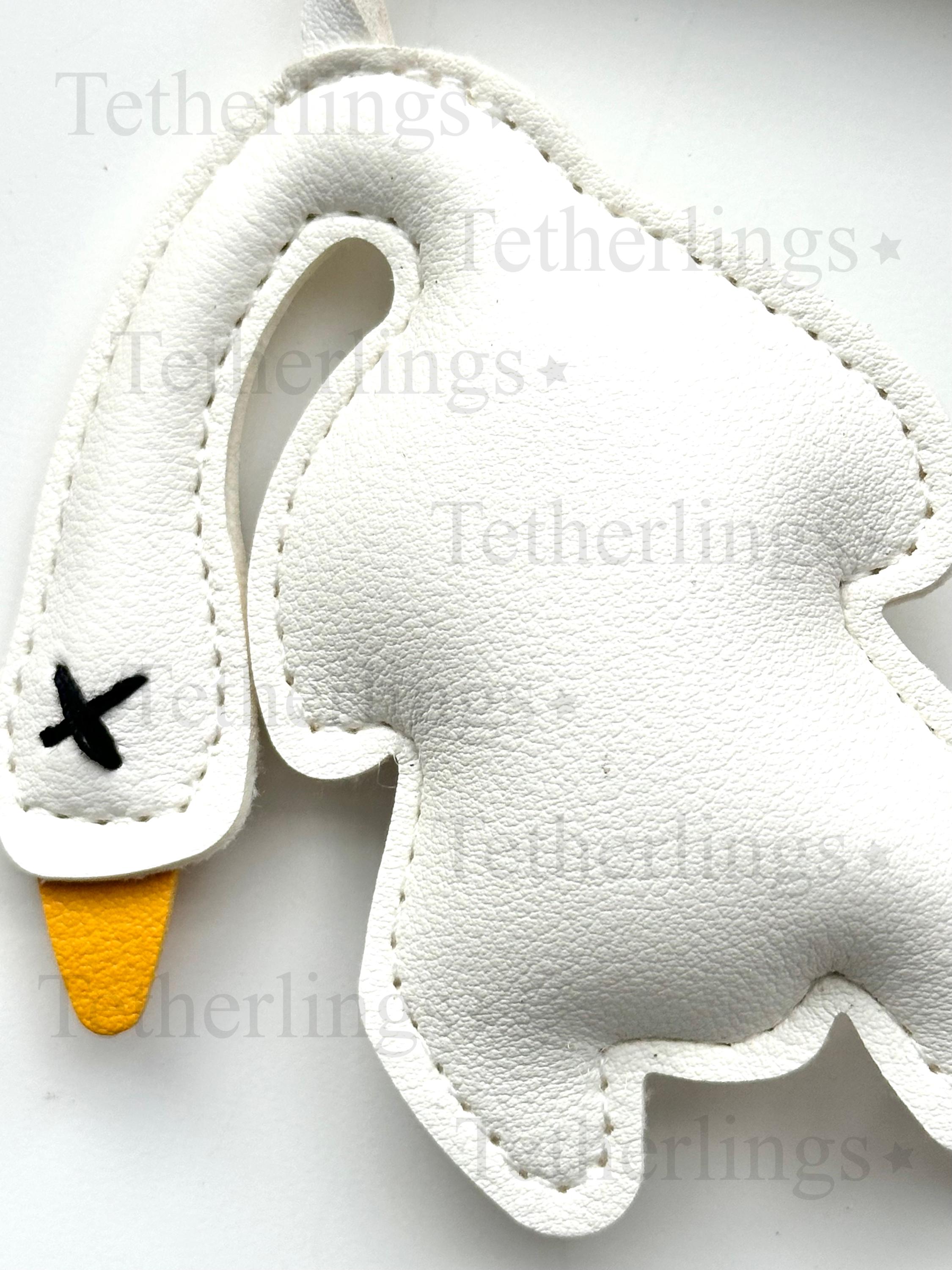 SHIPS QUICK From The US! Roast Duck Vegan Leather bag Charm, Handmade Bag Charm, Leather Handbag Purse Key Chain, Goose Dead Duck __etsy:7168267797