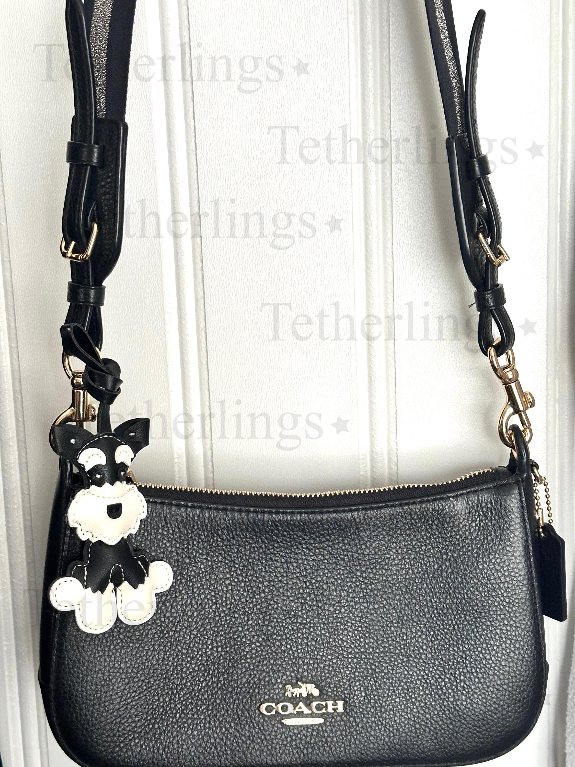 SHIPS QUICK From The US! Schnauzer Dog Vegan Leather bag Charm, Handmade Animal Bag Charm, Leather Handbag Purse Key Chain, Cute Keychain __etsy:7123423348