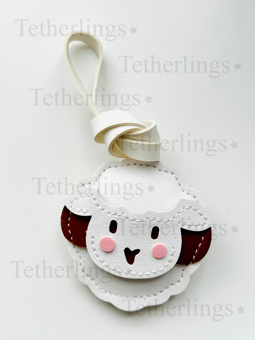 SHIPS QUICK From The US! Sheep Lamb Vegan Leather bag Charm, Handmade Animal Bag Charm, Leather Handbag Purse Key Chain, Farm Cute Charm __etsy:7168287157