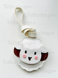 SHIPS QUICK From The US! Sheep Lamb Vegan Leather bag Charm, Handmade Animal Bag Charm, Leather Handbag Purse Key Chain, Farm Cute Charm __etsy:7168287157