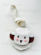 SHIPS QUICK From The US! Sheep Lamb Vegan Leather bag Charm, Handmade Animal Bag Charm, Leather Handbag Purse Key Chain, Farm Cute Charm __etsy:7168287157