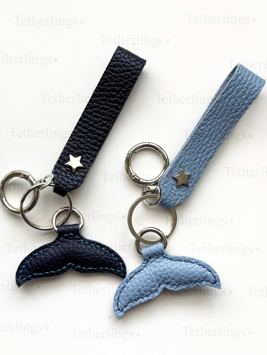 SHIPS QUICK From The US! Whale Tail and Wrist Strap Genuine Leather Charm, Handmade Bag Purse Backpack Key Chain __etsy:7772921640