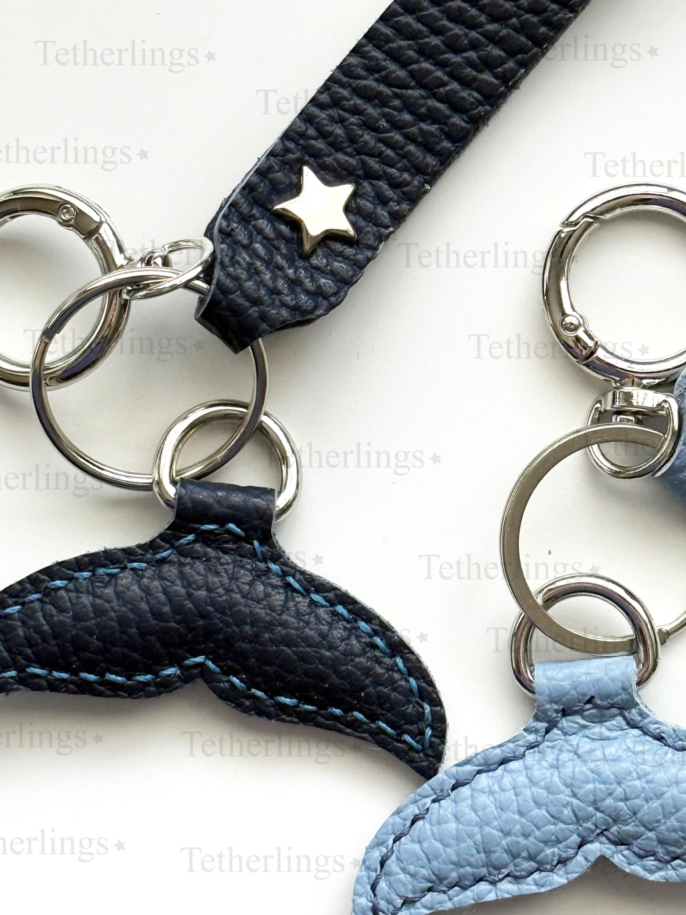 SHIPS QUICK From The US! Whale Tail and Wrist Strap Genuine Leather Charm, Handmade Bag Purse Backpack Key Chain __etsy:7772921634