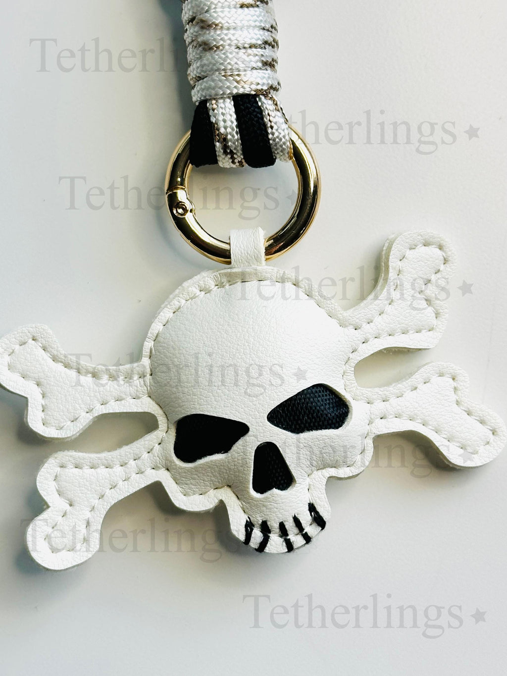Skull Handmade Vegan Leather Bag Charm