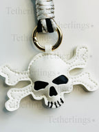 Skull Handmade Vegan Leather Bag Charm