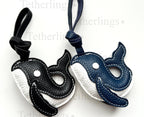 Whale Ocean Handmade Vegan Leather Bag Charm