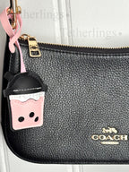 Boba Tea Bubble Vegan Leather Bag Charm