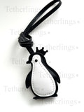 King Penguin Handmade Vegan Leather Bag Charm