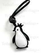 King Penguin Handmade Vegan Leather Bag Charm