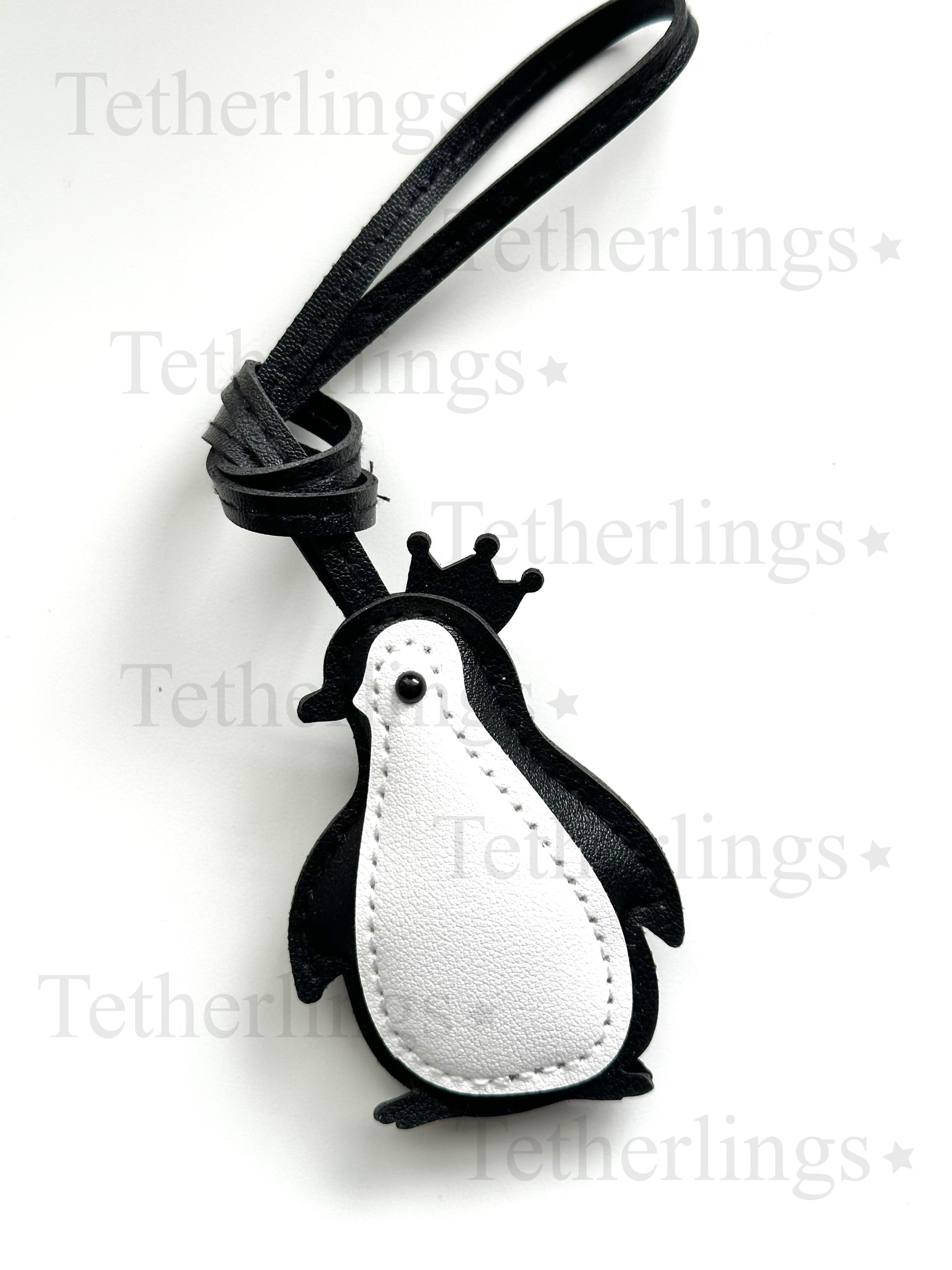 King Penguin Handmade Vegan Leather Bag Charm