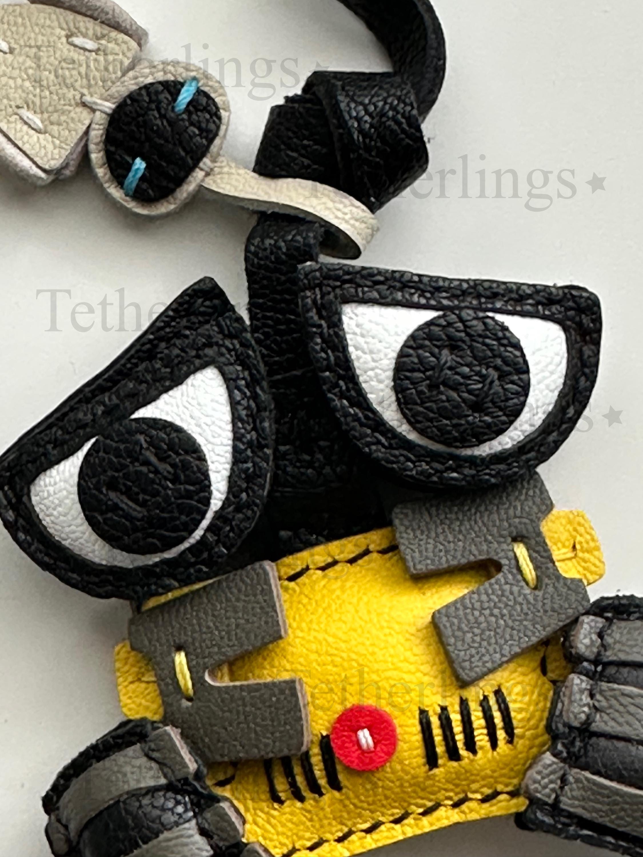 Cute Robot Wall-E Handmade Genuine Leather Bag Charm