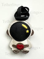 Cute Space Astronaut Handmade Genuine Leather Bag Charm