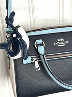Whale Ocean Handmade Vegan Leather Bag Charm