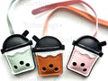 Boba Tea Bubble Vegan Leather Bag Charm