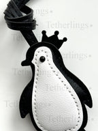 King Penguin Handmade Vegan Leather Bag Charm