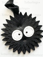 Dust Bunny Soot Sprite Vegan Leather Bag Charm