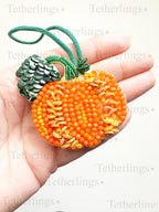 Pumpkin Handmade Beaded Bag Charm
