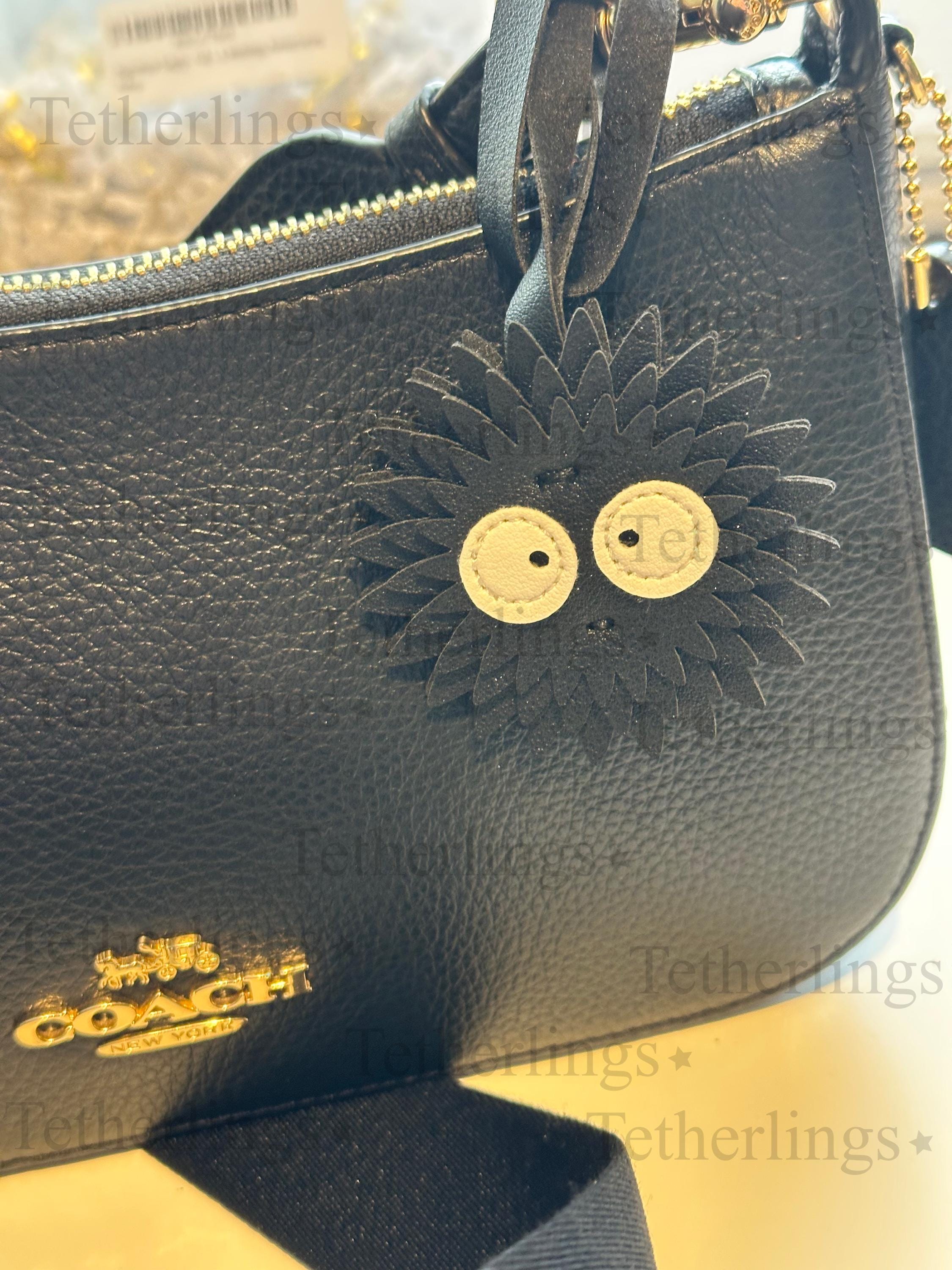 Dust Bunny Soot Sprite Vegan Leather Bag Charm