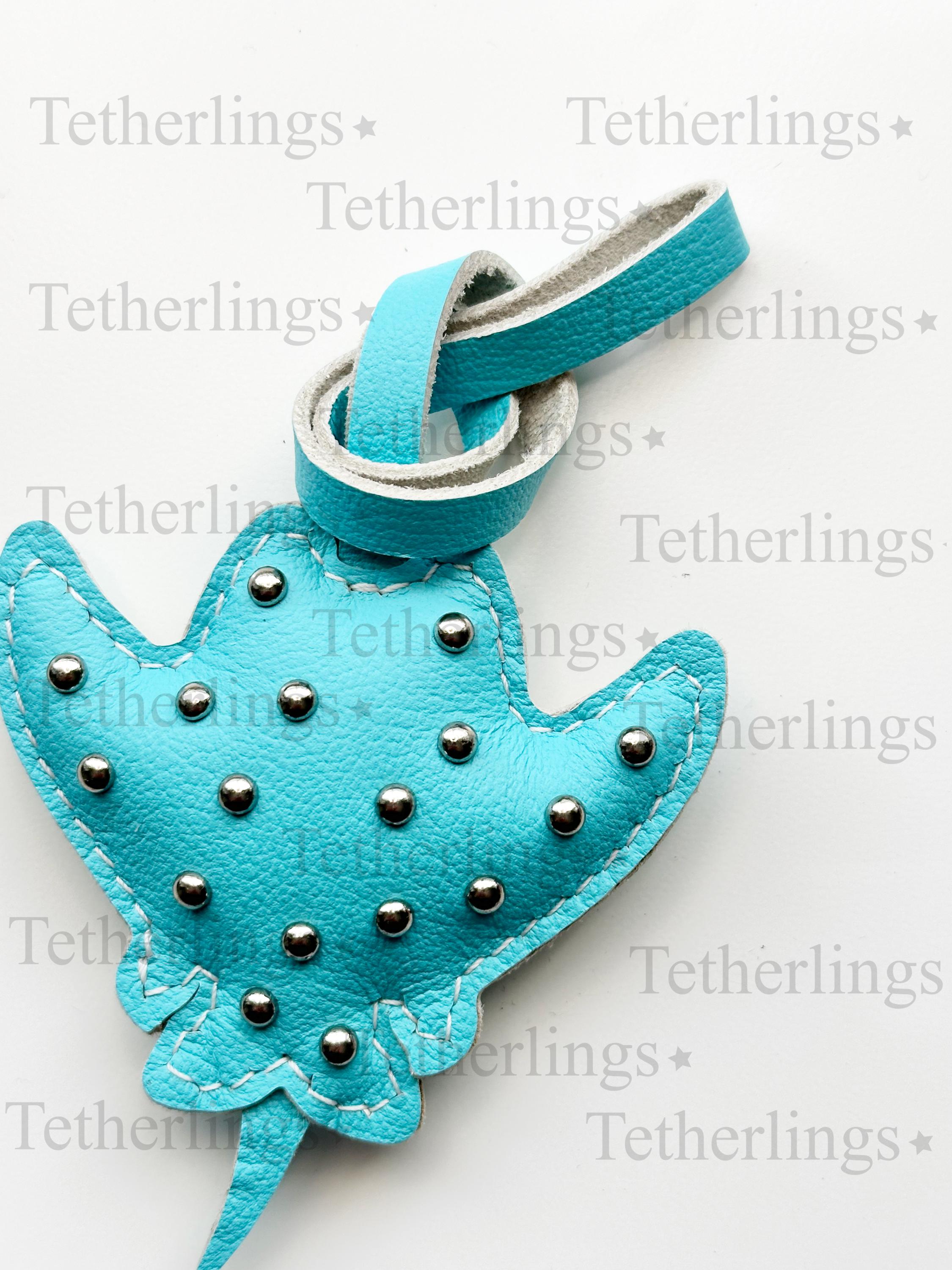Stingray Ocean Fish Beach Summer Handmade Genuine Leather Bag Charm