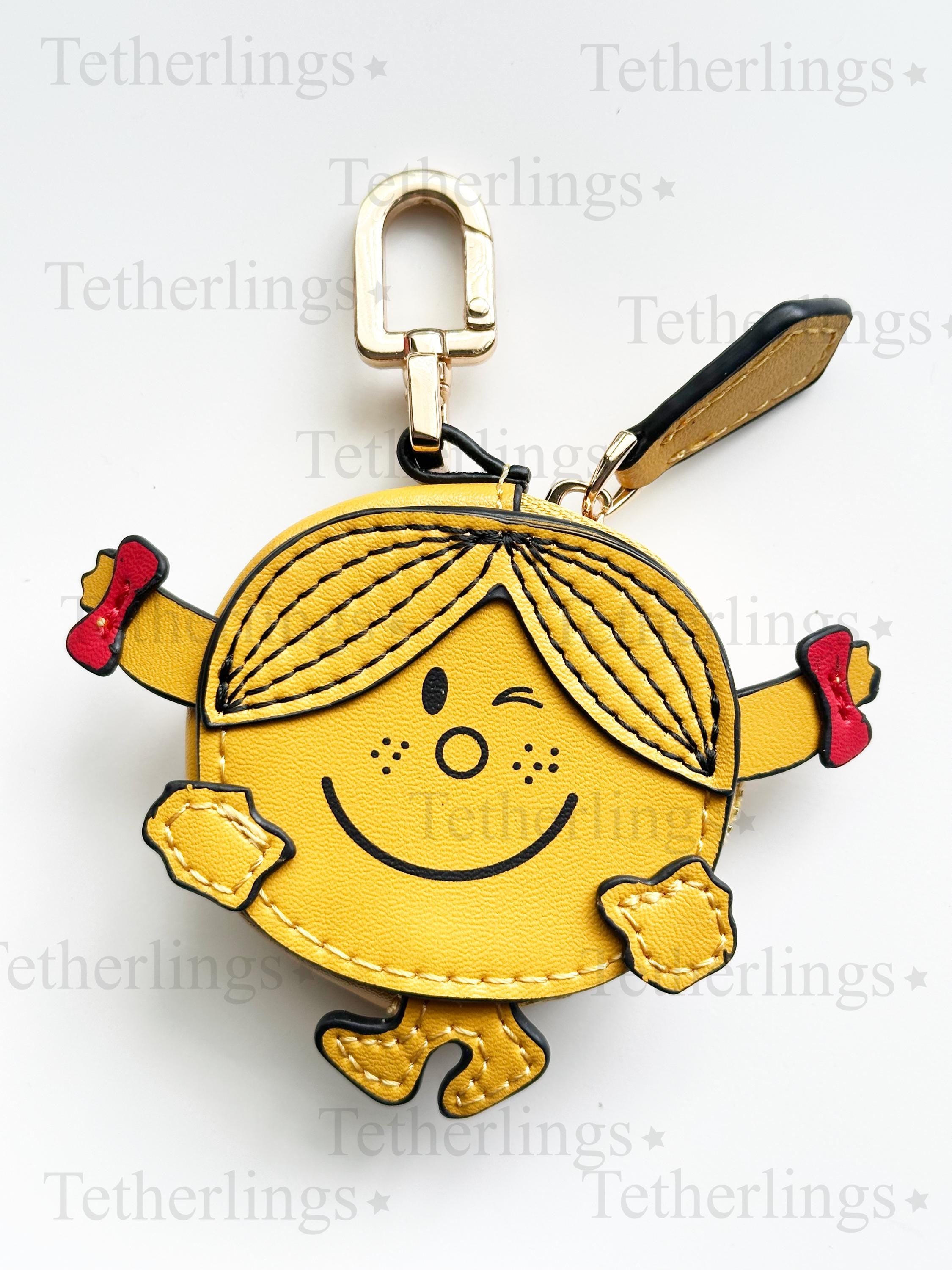 Little Miss Sunshine Girl Leather zipper Bag Charm