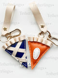 SHIPS QUICK From The US! Pumpkin Pie Blueberry Thanksgiving bag Charm, Handmade Bag Charm, Leather Handbag Purse Key Chain