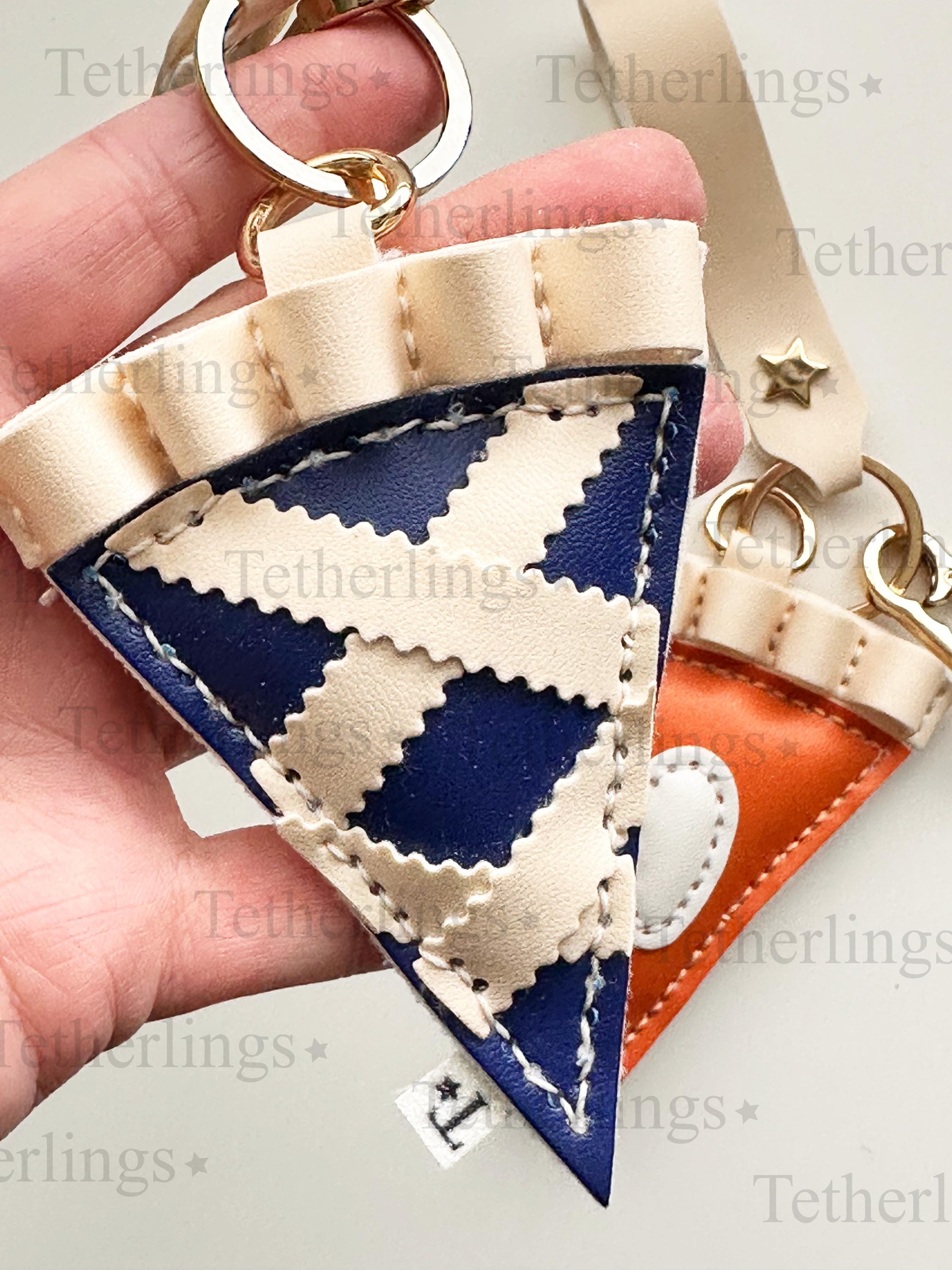 SHIPS QUICK From The US! Pumpkin Pie Blueberry Thanksgiving bag Charm, Handmade Bag Charm, Leather Handbag Purse Key Chain