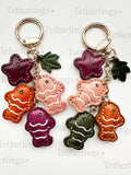 Fish Chain Charm Handmade Genuine Leather Bag Charm