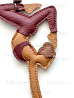 Yoga Girl Handmade Vegan Leather Bag Charm