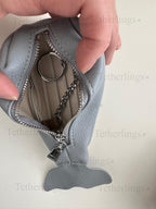 Large Whale Key Holder Handmade Genuine Leather Charm, Keychain