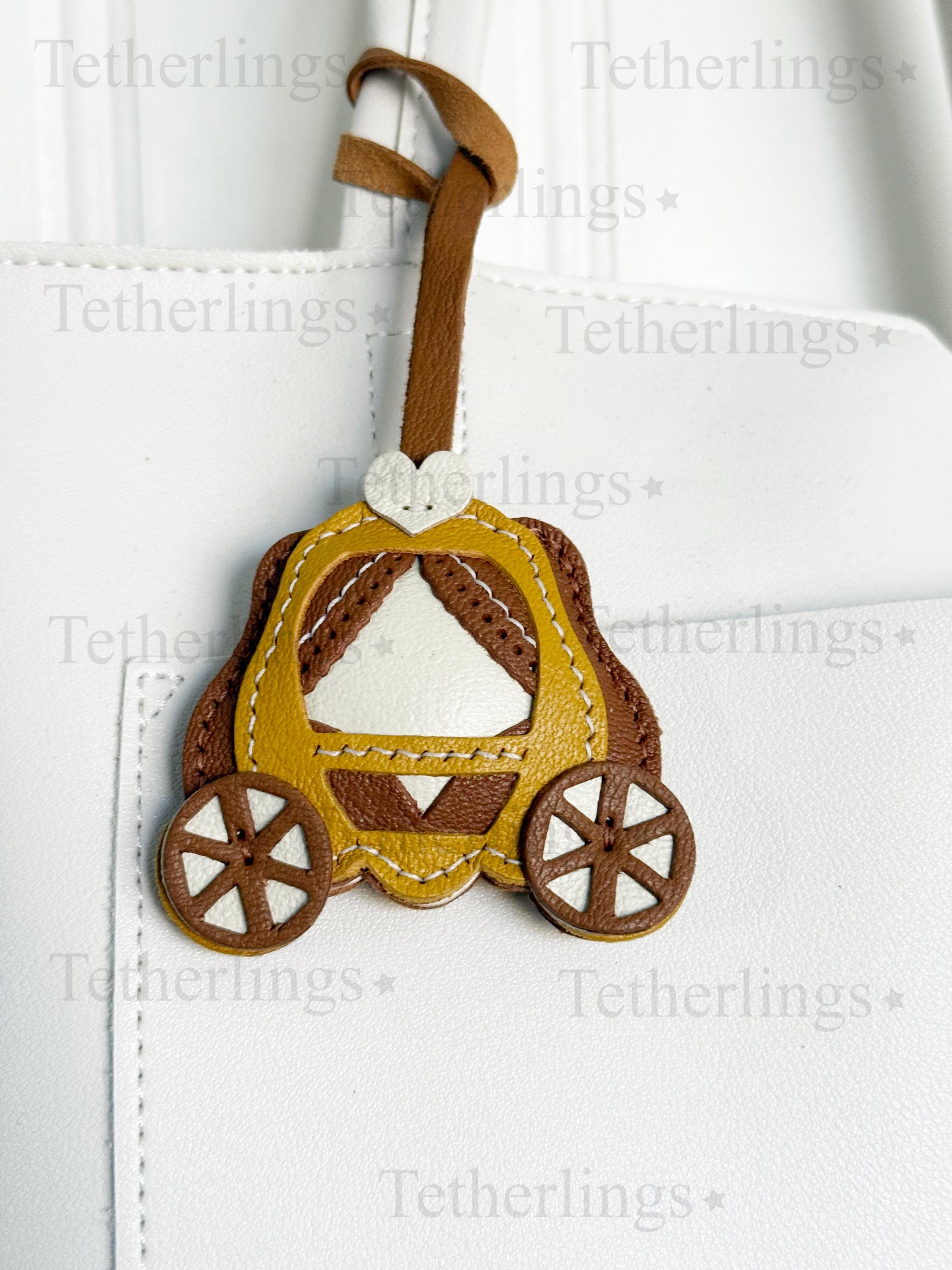 Princess Carriage Handmade Genuine Leather Bag Charm