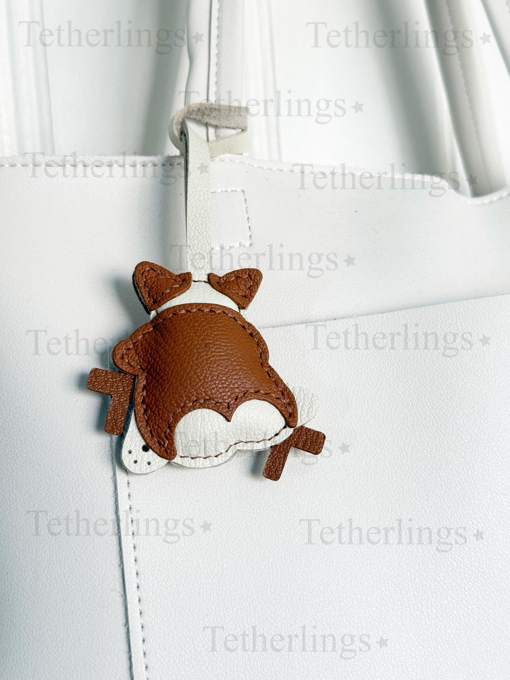 Corgi Butt Handmade Genuine Leather Bag Charm