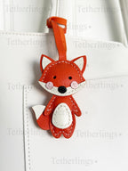 Cute Fox Handmade Genuine Leather Bag Charm