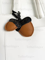 Fall Acorns Handmade Genuine Leather Bag Charm