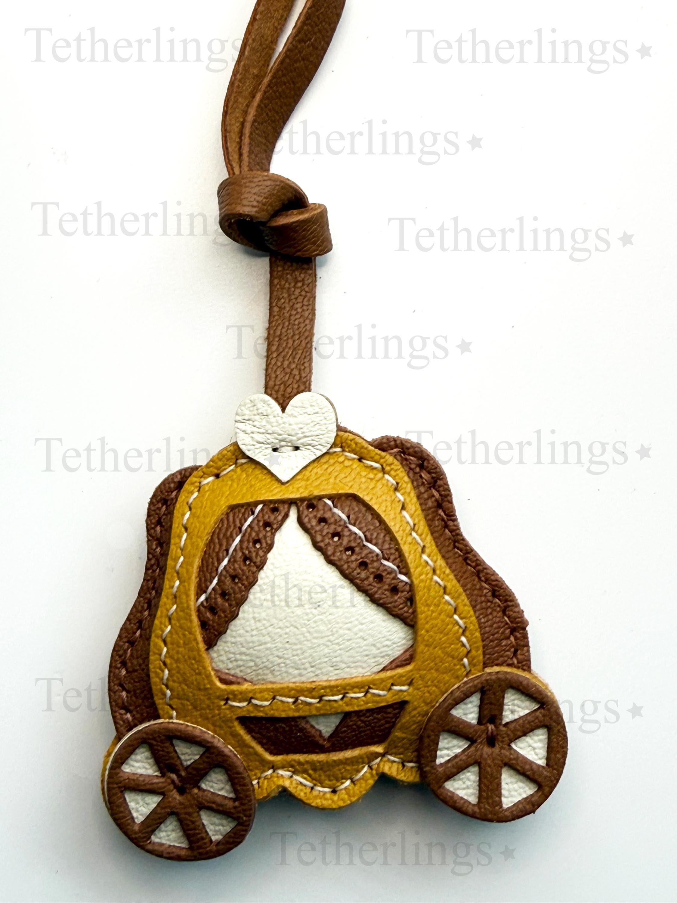 Princess Carriage Handmade Genuine Leather Bag Charm