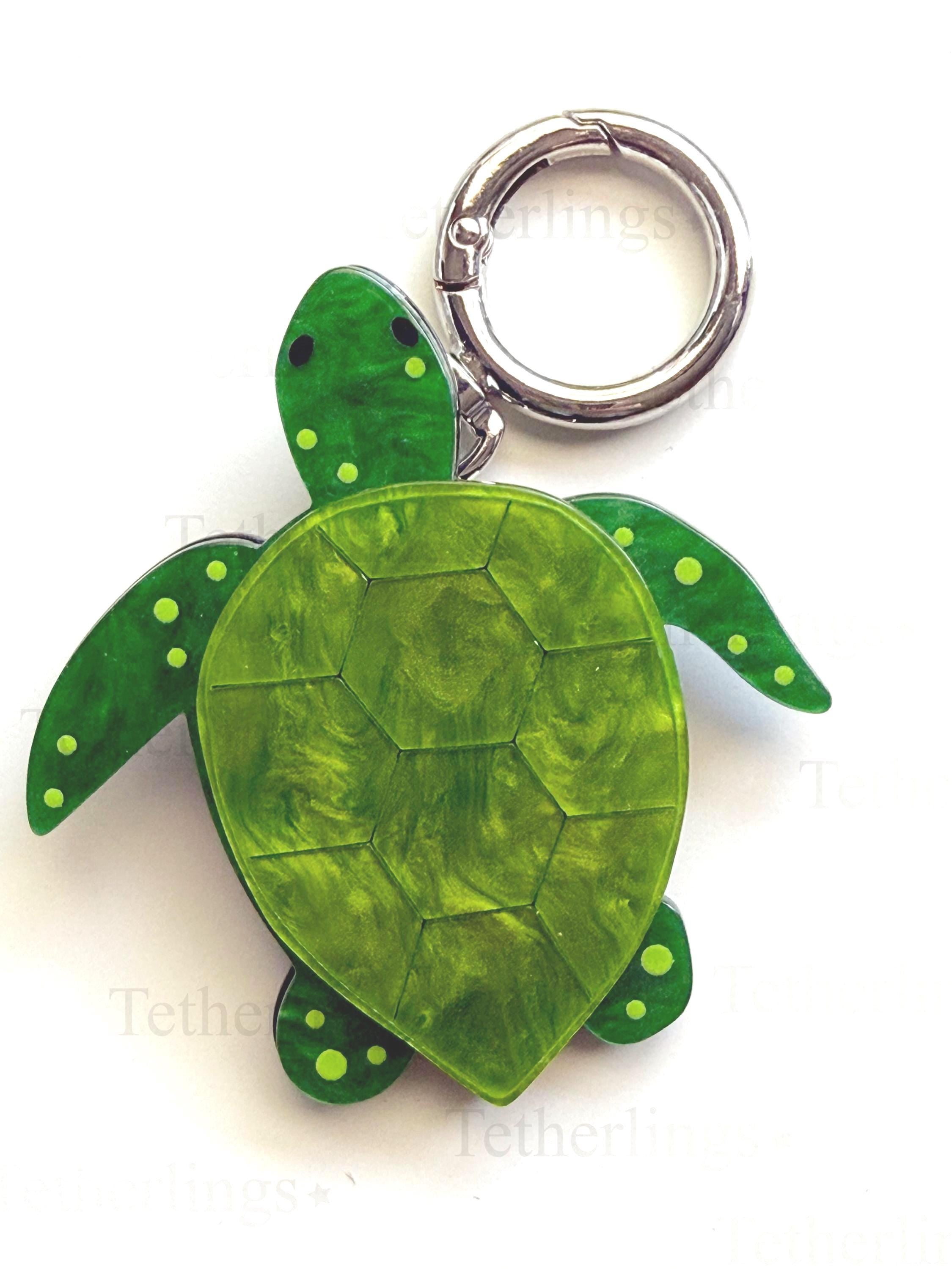 Acrylic Sea Turtle Pendant Brooch and Keychain