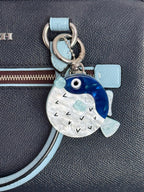 Acrylic Puffer fish Pendant Brooch and Keychain