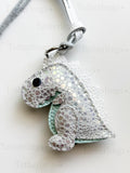 EXCLUSIVE Color! Opal Rexling Dinosaur Genuine Leather Charm, Handmade Bag Purse Backpack Key Chain